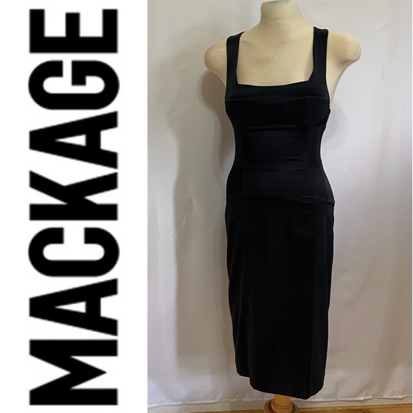 MACKAGE Collection silk black sheath dress - Picture 2 of 12